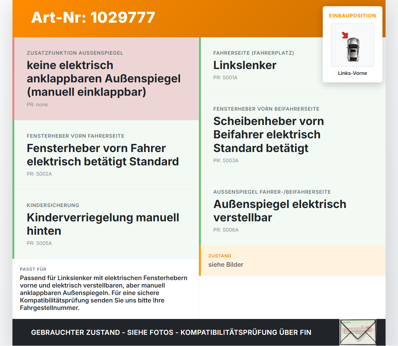 Citroen C4 Cactus 14-18 Fensterheberschalter Schalter Links Vorne Citroen C4 Cactus 14-18 01.01.2015 gebraucht Vorschau 3