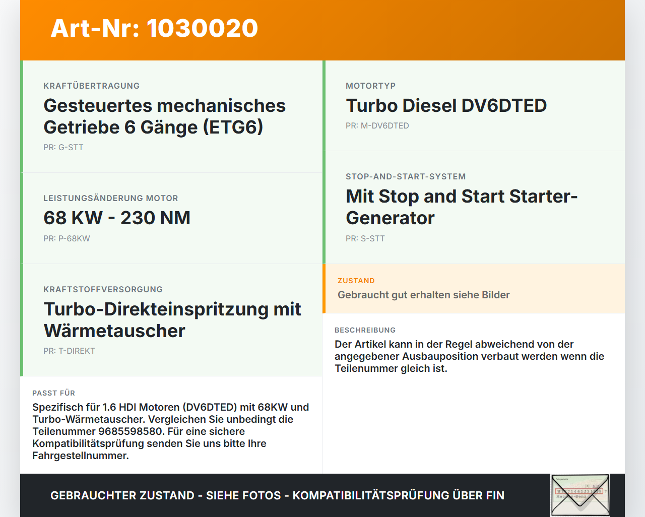 Citroen C4 Cactus 14-18 HDI 1,6 68KW Ansaugrohr Ladeluftschlauch Luftschlauch Pos.3 Citroen C4 Cactus 14-18... Vorschau 3