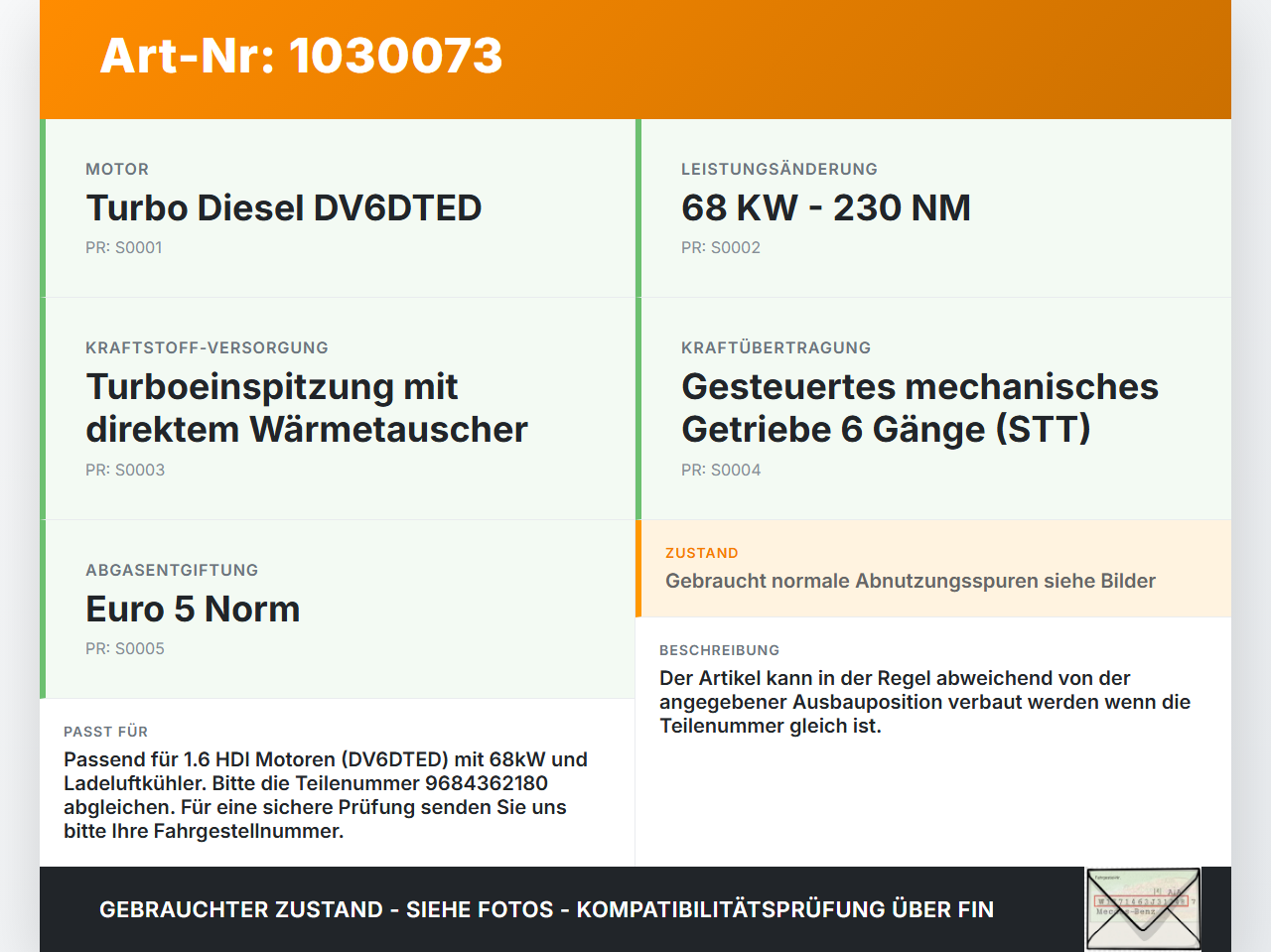 Citroen C4 Cactus 14-18 HDI 1,6 68KW Ansaugrohr Ladeluftschlauch Luftschlauch Pos.4 Citroen C4 Cactus 14-18... Vorschau 3