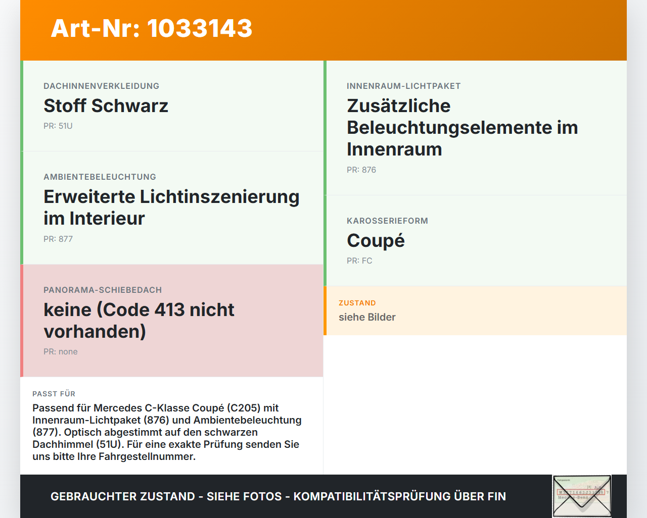 Mercedes C205 C400 15-18 Innenleuchte Innenraumleuchte Mercedes C205 C400 15-18 04.05.2017 A2389065100 011605-60... Vorschau 3