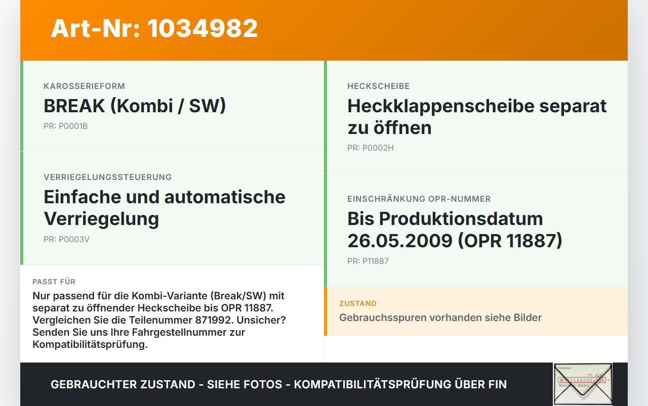 Peugeot 308 I T7 07-11 Kombi Schloss f. Heckklappe Heckklappenschloss Verriegelung Peugeot 308 I T7 07-11... Vorschau 3