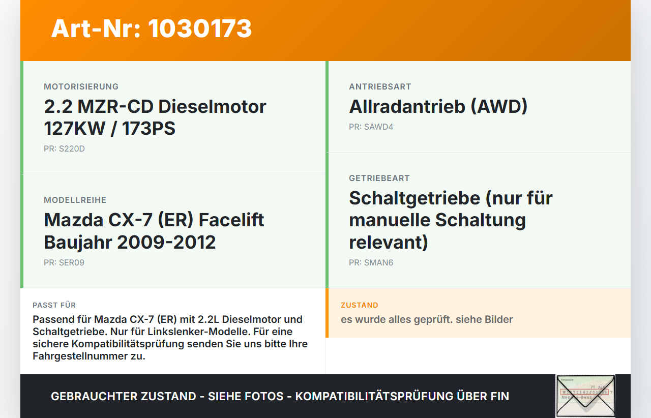 Mazda CX-7 CX7 ER 09-12 2,2d 127KW Kupplungszylinder Geber Geberzylinder Mazda CX-7 CX7 ER 09-12 20.12.2010 gebraucht Vorschau 3