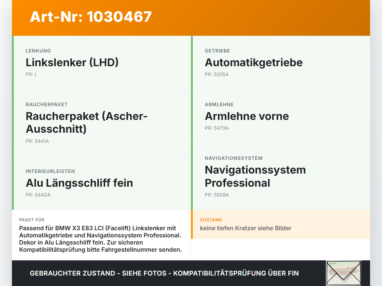 BMW X3 E83 LCI 06-10 Blende Einbaurahmen für Mittelkonsole BMW X3 E83 LCI 06-10 09.07.2008 3436481 51453436481 gebraucht Vorschau 3