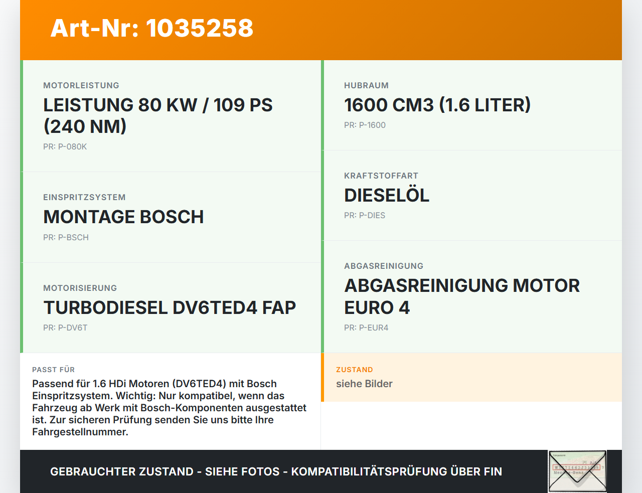 Peugeot 308 I T7 07-11 1,6 80KW Einspritzpumpe Hochdruckpumpe Peugeot 308 I T7 07-11 30.09.2008 1920HT 0445010102... Vorschau 3