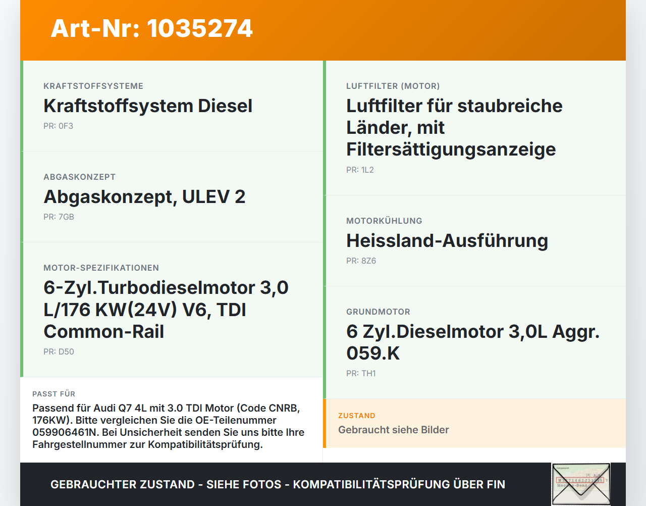 Audi Q7 4L 09-15 TDI 3,0 176KW Luftmassenmesser LMM Sensor Luftmengenmesser Audi Q7 4L 09-15 22.10.2012 059906461N... Vorschau 3