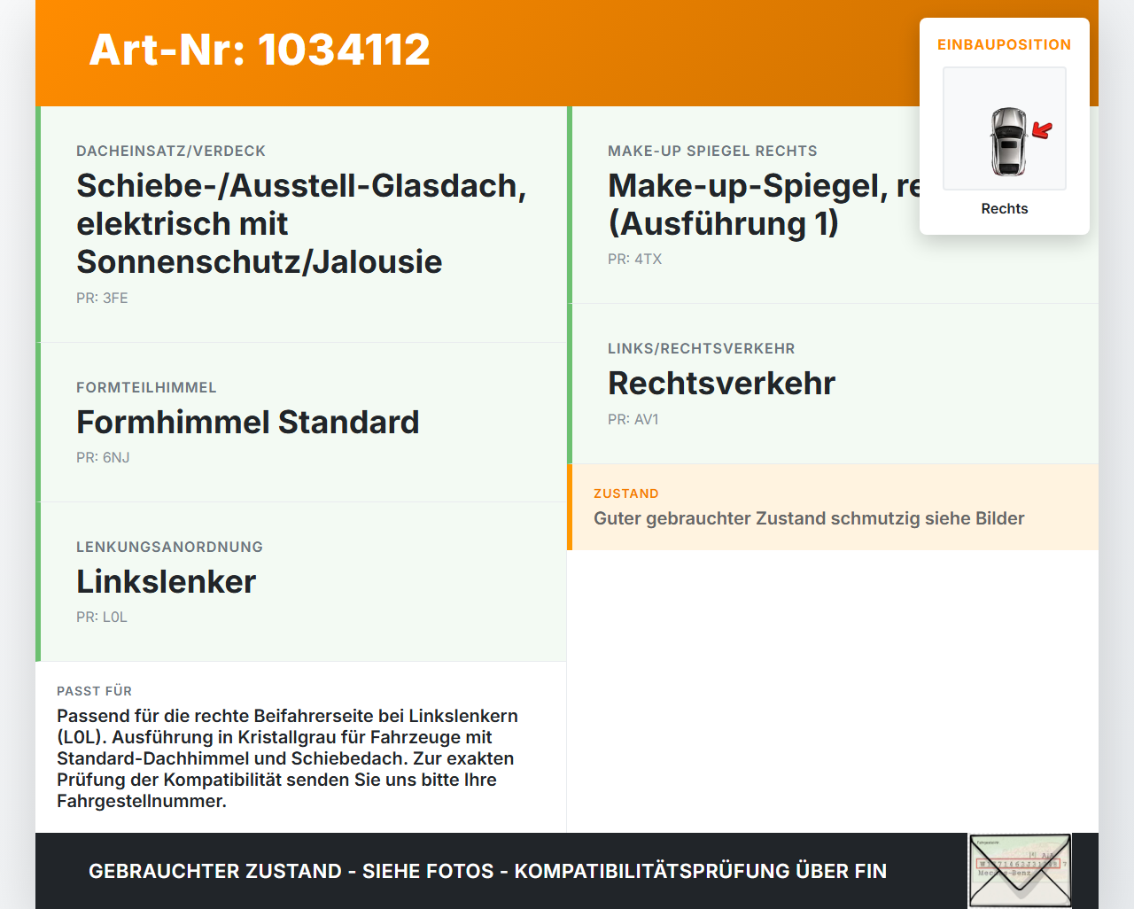 VW Phaeton 3D 10-16 Sonnenblende Rechts für Beifahrer VW Phaeton 3D 10-16 15.12.2011 3D0857552F gebraucht Vorschau 3