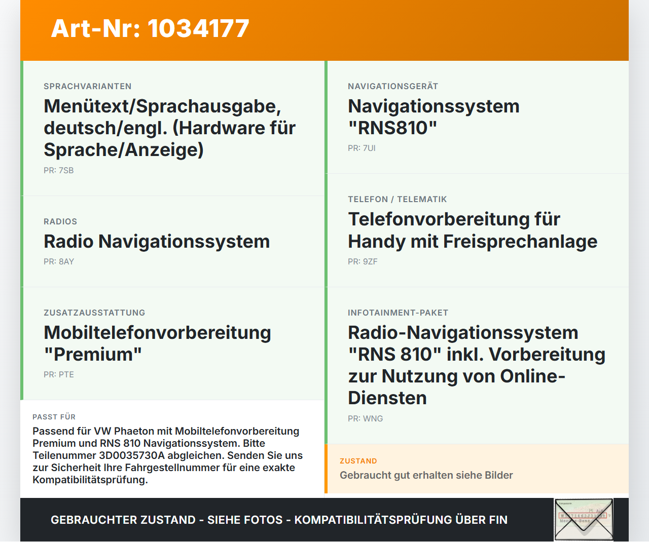 VW Phaeton 3D 10-16 Steuergerät ECU Modul Interfacebox VW Phaeton 3D 10-16 15.12.2011 3D0035730A gebraucht Vorschau 3