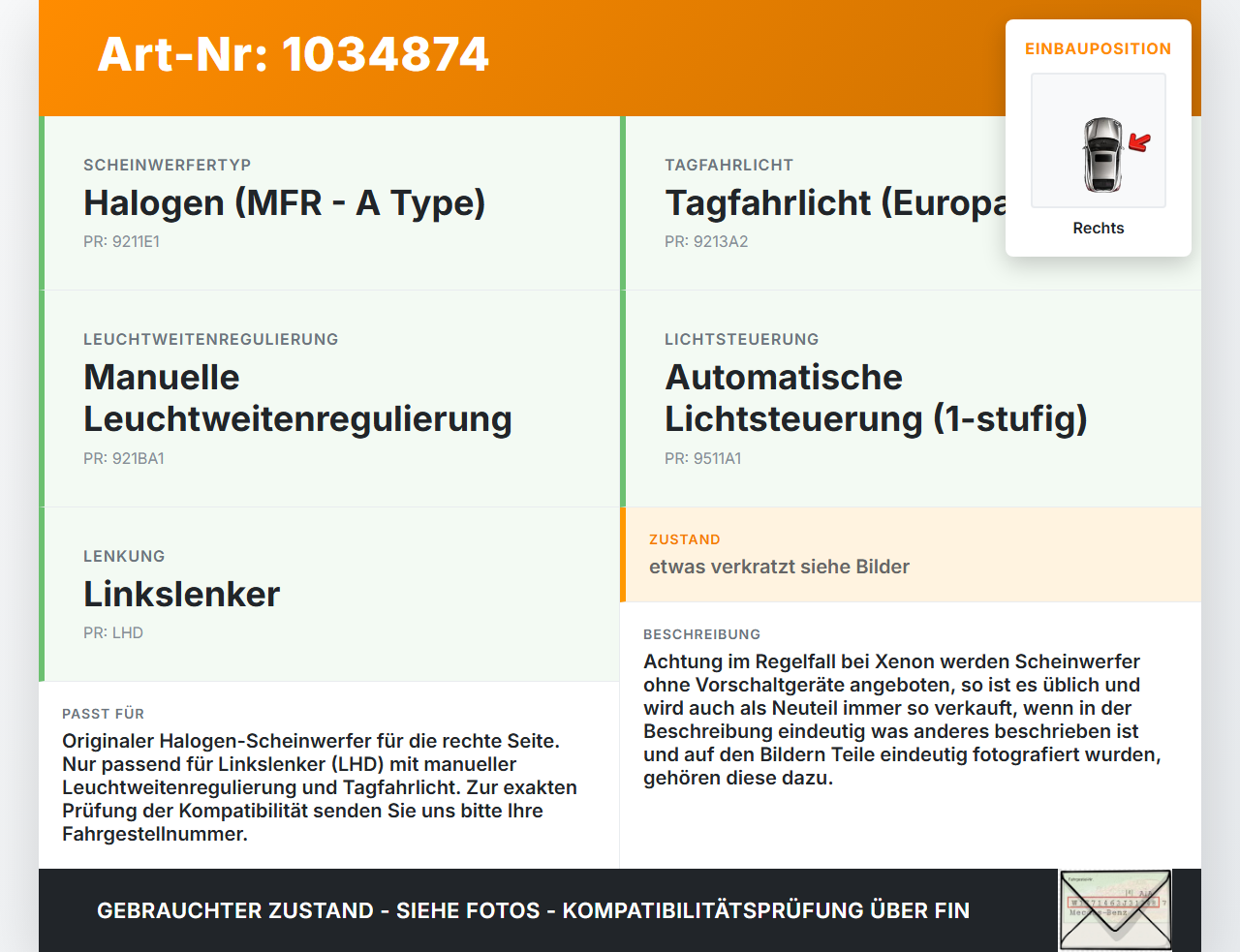 Hyundai IX20 JC 10-15 Halogen Scheinwerfer Frontscheinwerfer Rechts orig. Hyundai IX20 JC 10-15 21.02.2014... Vorschau 3