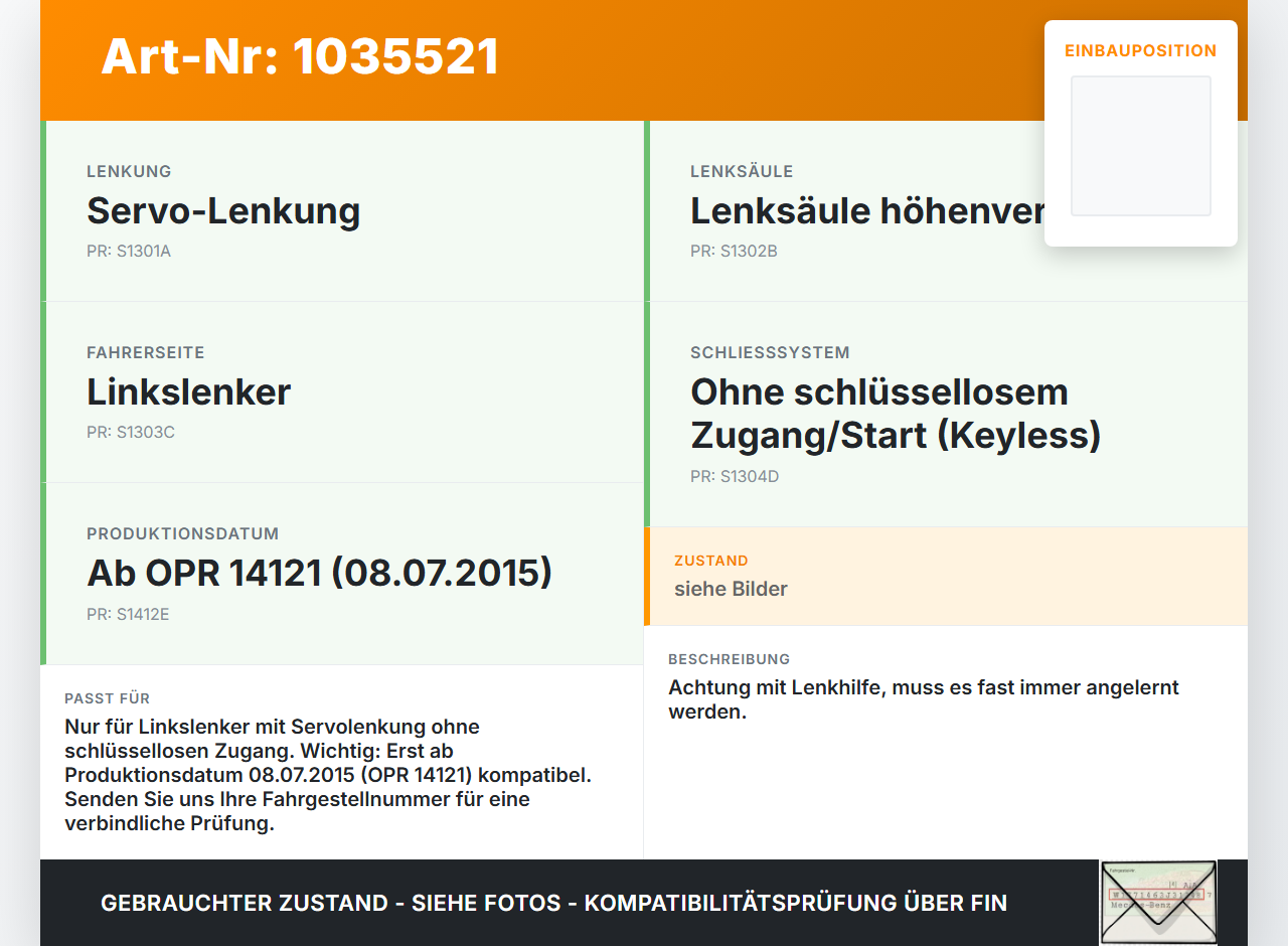 Citroen C1 II 14-18 Lenkhilfe Lenksäule elektrisch Citroen C1 II 14-18 01.01.2018 1612348580 gebraucht Vorschau 3
