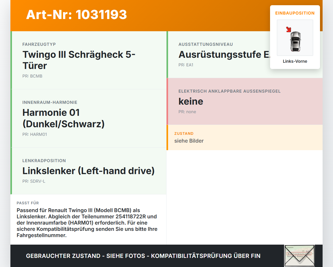 Renault Twingo III BCM 14-19 5T Fensterheberschalter Schalter Links Vorne Renault Twingo III BCM 14-19 01.04.2017... Vorschau 3