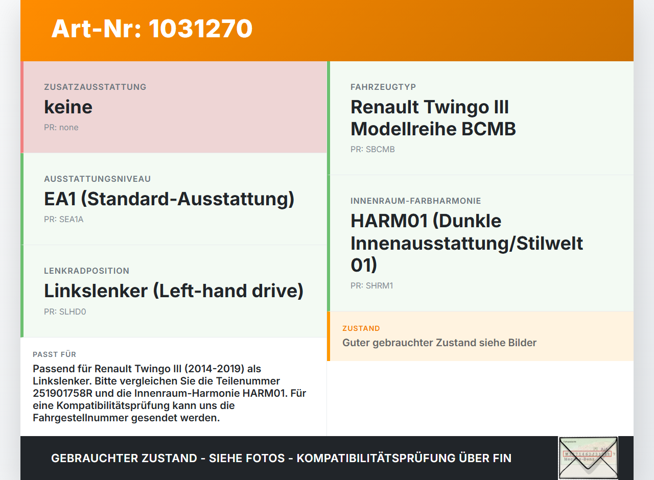 Renault Twingo III BCM 14-19 LWR Schalter Leuchtweitenregler Renault Twingo III BCM 14-19 01.04.2017 251901758R... Vorschau 3