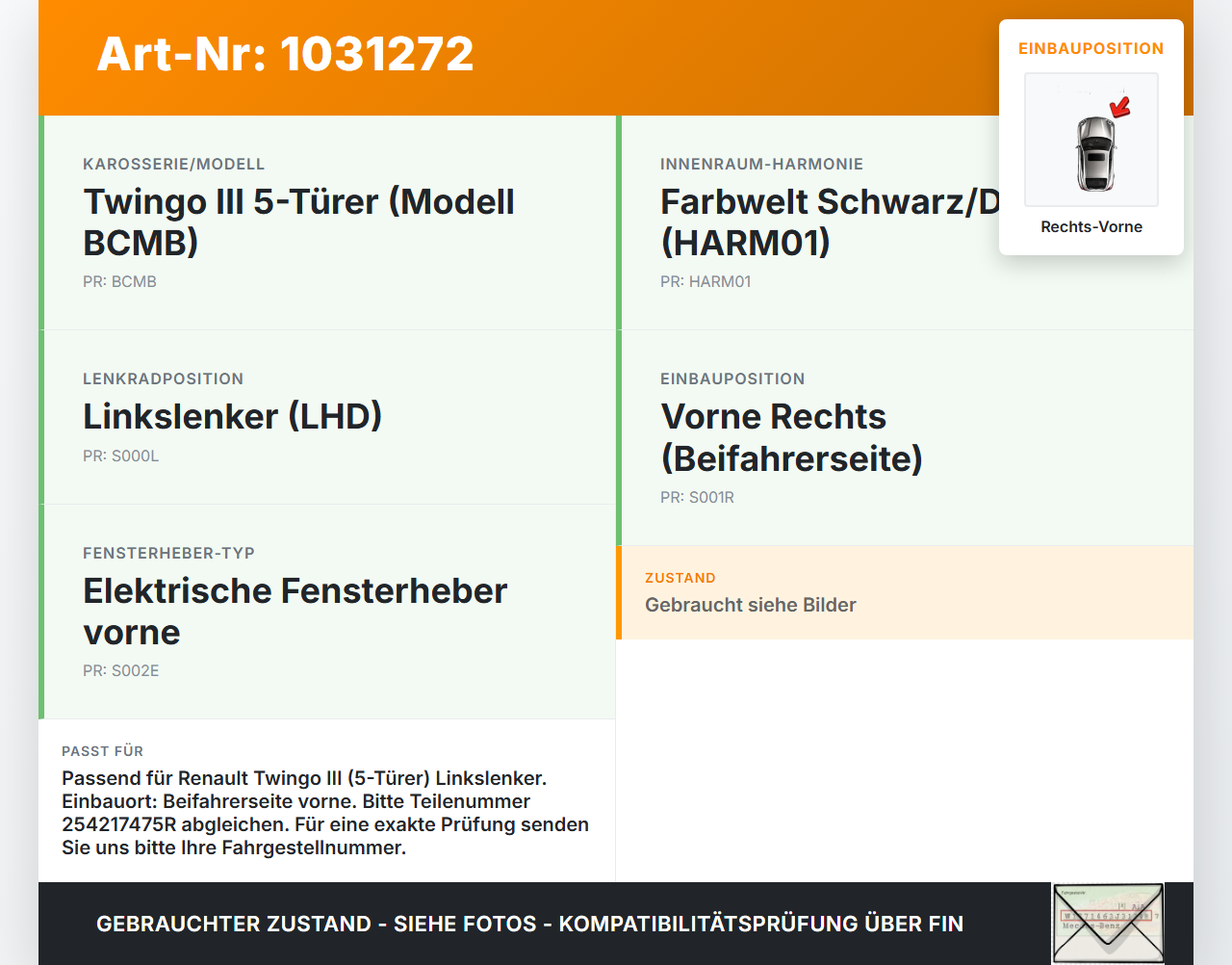 Renault Twingo III BCM 14-19 5T Fensterheberschalter Schalter Rechts Vorne Renault Twingo III BCM 14-19 01.04.2017... Vorschau 3
