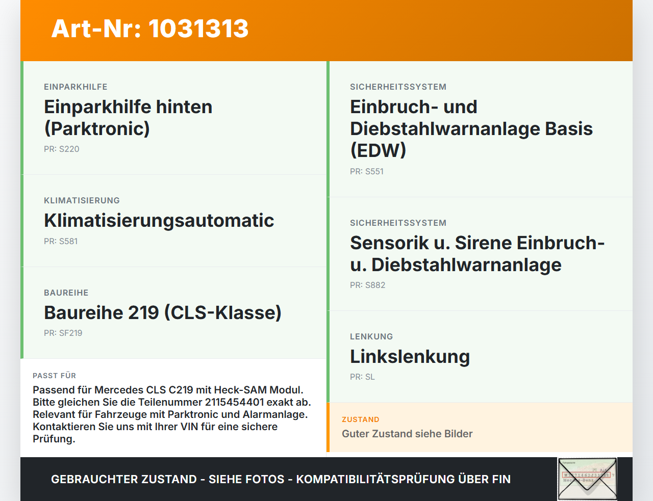 Mercedes C219 CLS 350 04-08 Steuergerät ECU SAM Modul Sicherungskasten Mercedes C219 CLS 350 04-08 09.12.2005... Vorschau 3