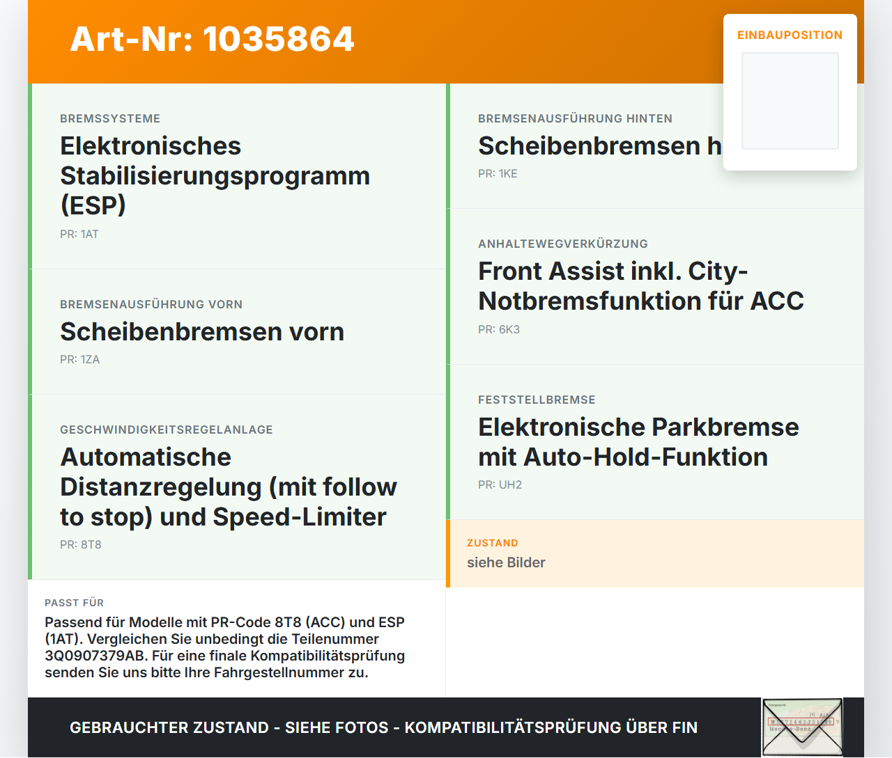 VW Touran II 5T 15-22 ABS Steuergerät Aggregat Hydraulikblock VW Touran II 5T 15-22 11.03.2016 3Q0907379AB... Vorschau 3