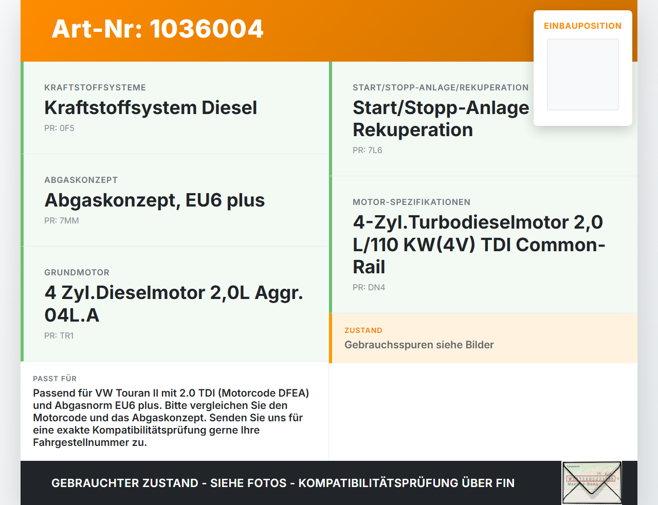 VW Touran II 5T 15-22 2,0 110KW DFEA EGR AGR Ventil Abgasrückführung VW Touran II 5T 15-22 11.03.2016 04L131501M... Vorschau 3