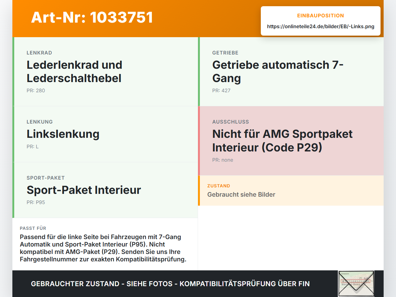 Mercedes W251 R350 10-13 Schalter Schaltwippe Gangschaltung Tiptronic Links Mercedes W251 R350 10-13 29.03.2011... Vorschau 3