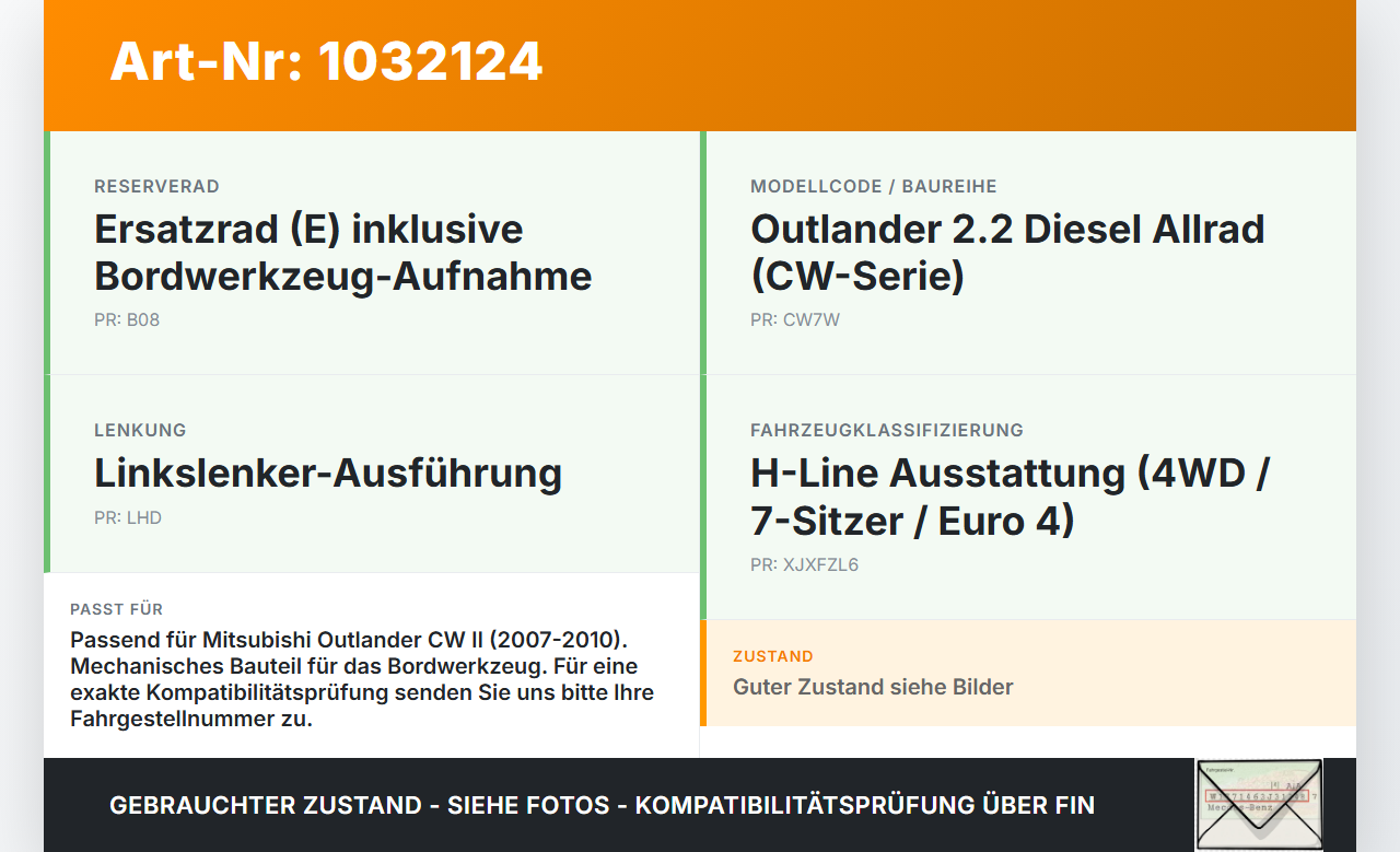 Mitsubishi Outlander CW II 07-10 Abschleppöse Abschlepphaken Ring Mitsubishi Outlander CW II 07-10 01.04.2008 gebraucht Vorschau 3