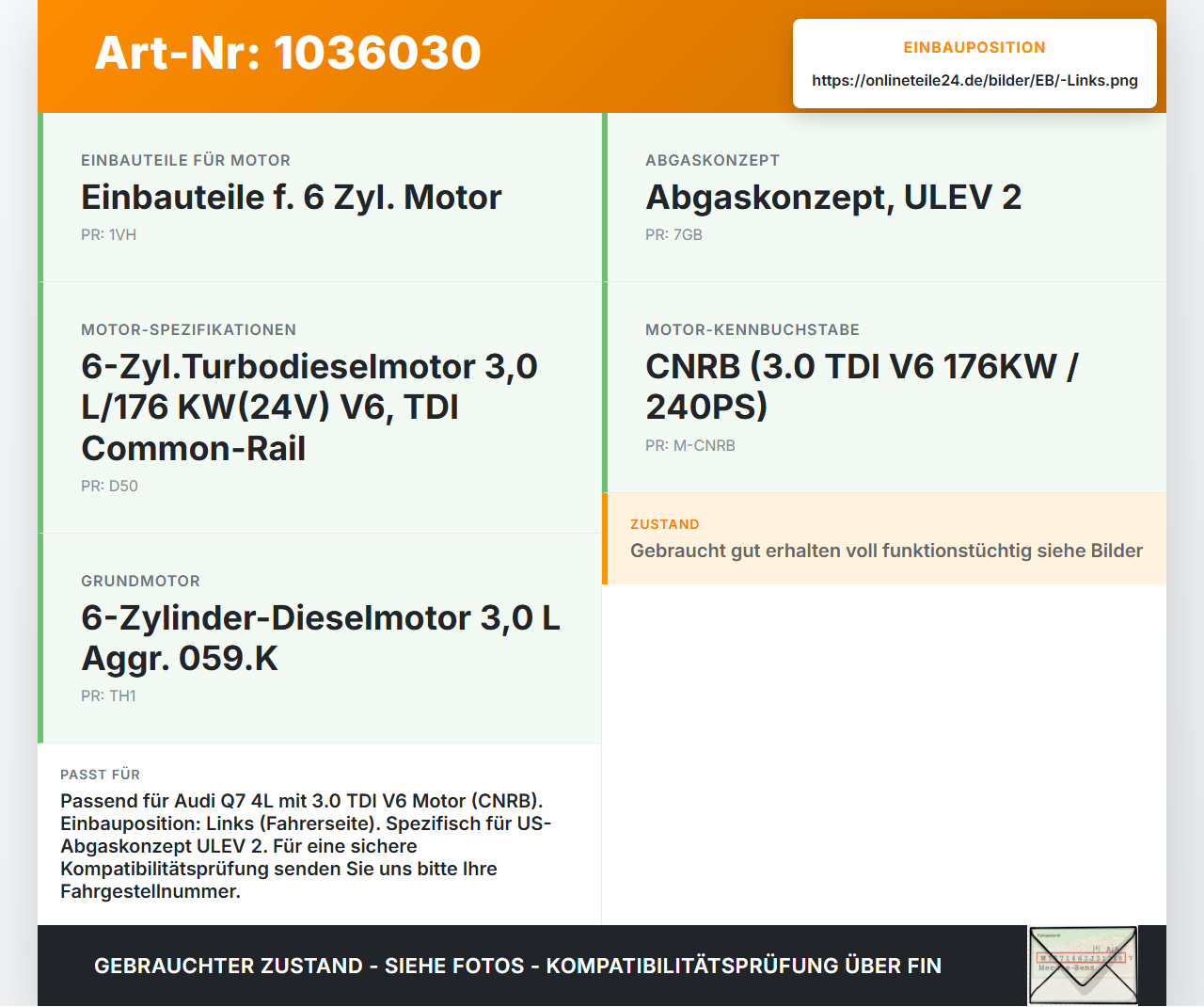 Audi Q7 4L 09-15 TDI 3,0 176KW CNRB Ventildeckel Zylinderkopfhaube Links Audi Q7 4L 09-15 22.10.2012 059103469AR... Vorschau 3