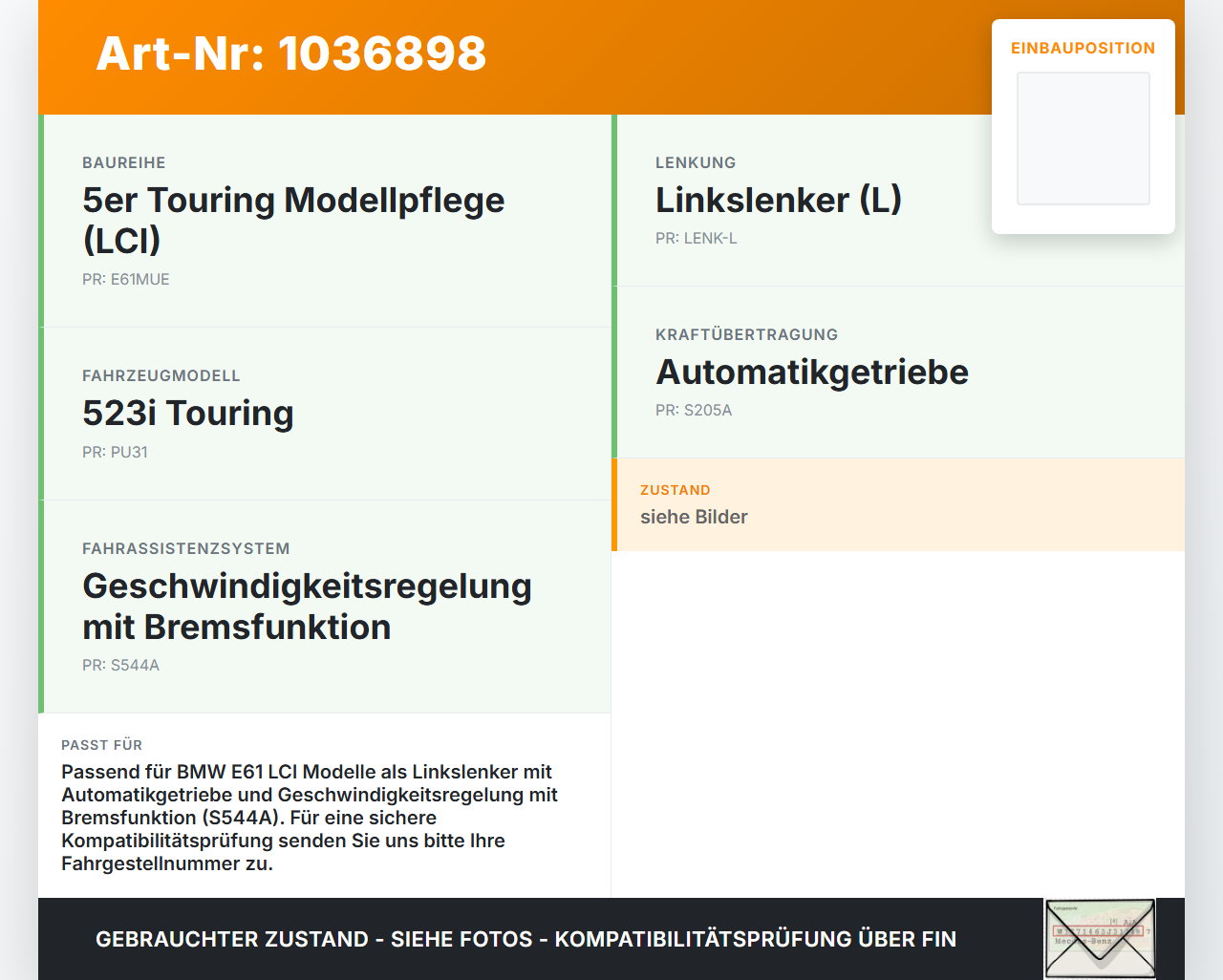BMW 5er E61 LCI 07-10 Hauptbremszylinder Bremszylinder BMW 5er E61 LCI 07-10 30.06.2009 6786586 34336786586... Vorschau 3