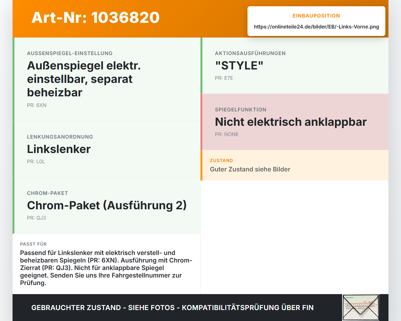 VW Golf VI 5K 08-12 Spiegelverstellung Aussenspiegel Schalter Links Vorne VW Golf VI 5K 08-12 26.01.2012 5K1959565... Vorschau 3