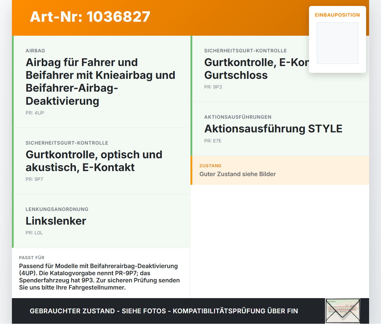 VW Golf VI 5K 08-12 TSI 1,2 63KW Kontrollleuchte Beifahrer Airbag Off Anzeige VW Golf VI 5K 08-12 26.01.2012... Vorschau 3