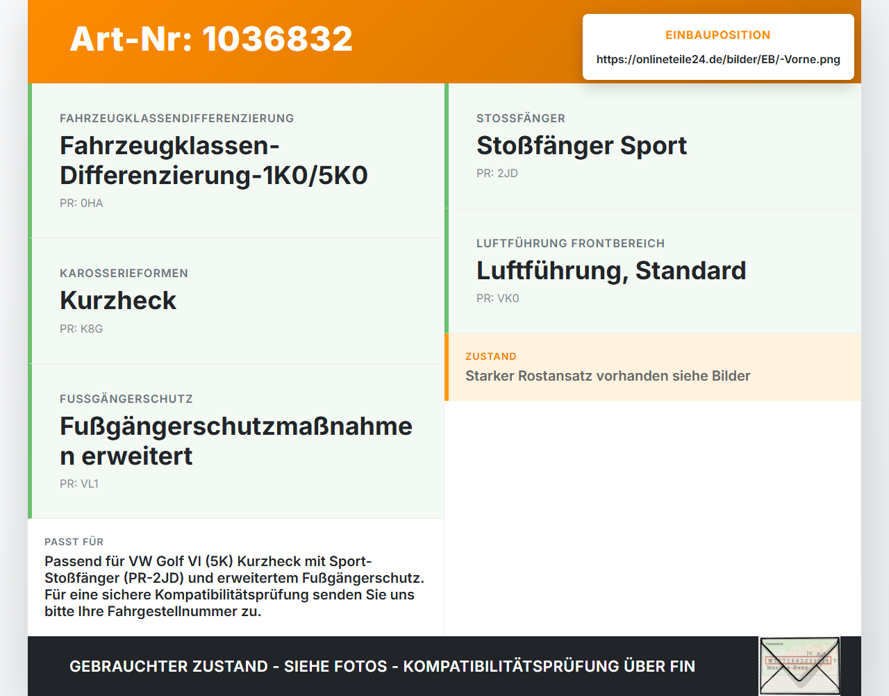 VW Golf VI 5K 08-12 Stoßstangenträger Stoßfängerträger Querträger Vorne VW Golf VI 5K 08-12 26.01.2012 5K0807109P... Vorschau 3