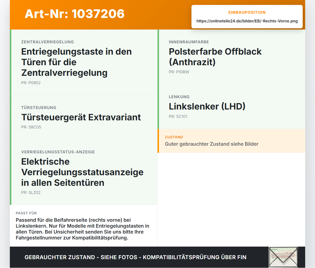 Volvo V60 D4 10-13 Schalter Zentralverriegelung Verriegelung Rechts Vorne Volvo V60 D4 10-13 24.03.2011 31318990... Vorschau 3