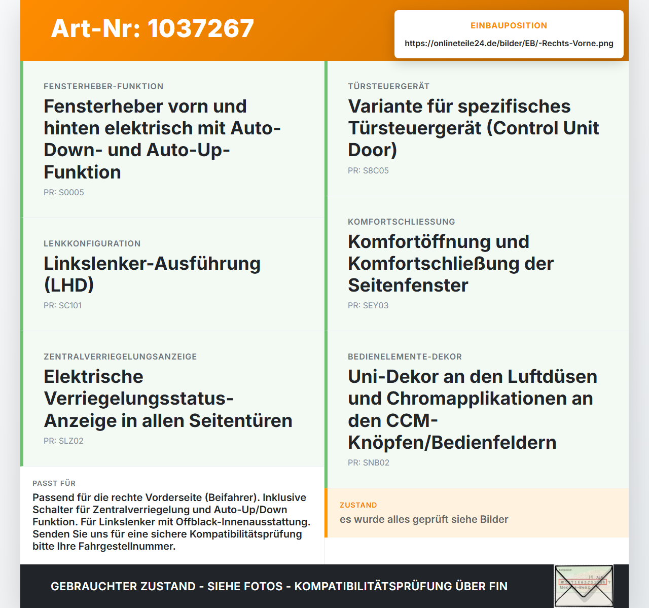 Volvo V60 D4 10-13 Kombi Fensterheberschalter Schalter Rechts Vorne Volvo V60 D4 10-13 24.03.2011 31272012 10W516... Vorschau 3