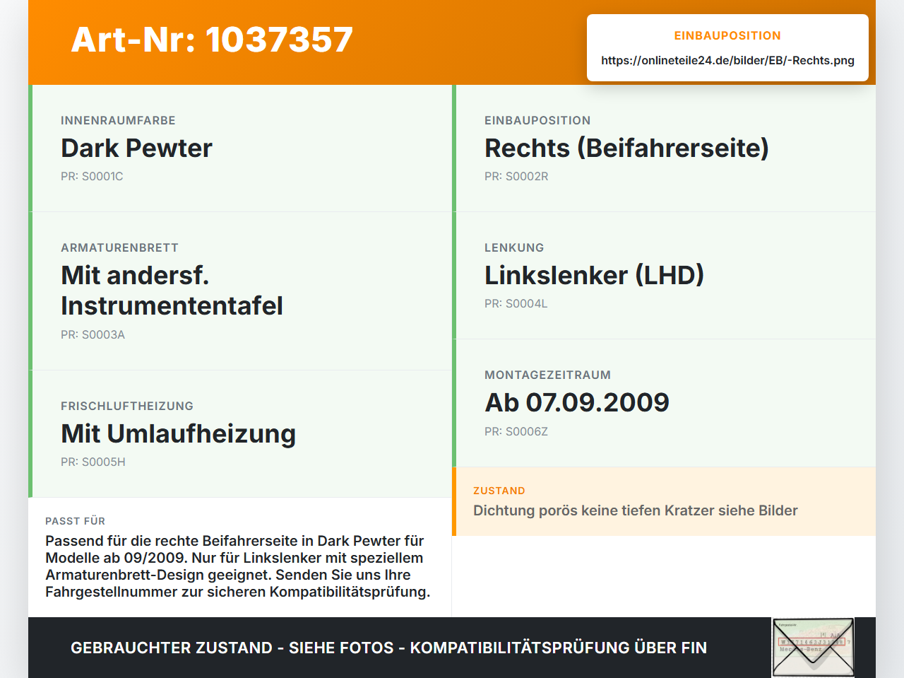 Ford Tourneo Connect 09-13 Luftdusche Luftdüse Rechts Ford Tourneo Connect 09-13 26.09.2012 8A6H-A018B09-AB1FAI... Vorschau 3