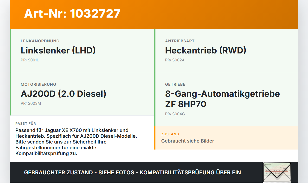 Jaguar XE X760 15-19 Lenkungsteil Kreuzgelenk Jaguar XE X760 15-19 26.08.2018 gebraucht Vorschau 3
