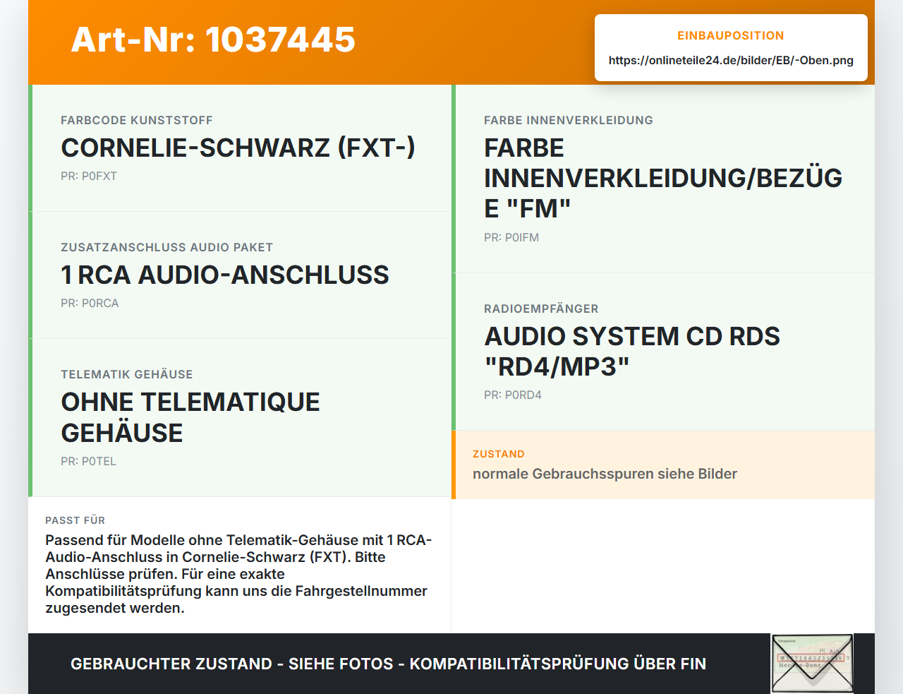 Peugeot Partner Tepee 08-12 Ablagefach Staufach Armaturenbrett Mitte Oben Peugeot Partner Tepee 08-12 07.06.2011... Vorschau 3
