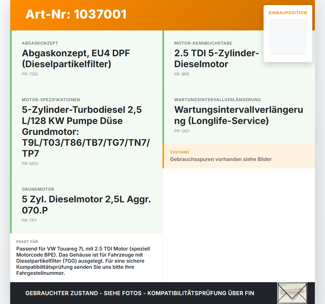 VW Touareg 7L 06-10 TDI 2,5 120KW BPE Ölfiltergehäuse Gehäuse Halter für Ölfilter VW Touareg 7L 06-10 18.05.2007... Vorschau 3