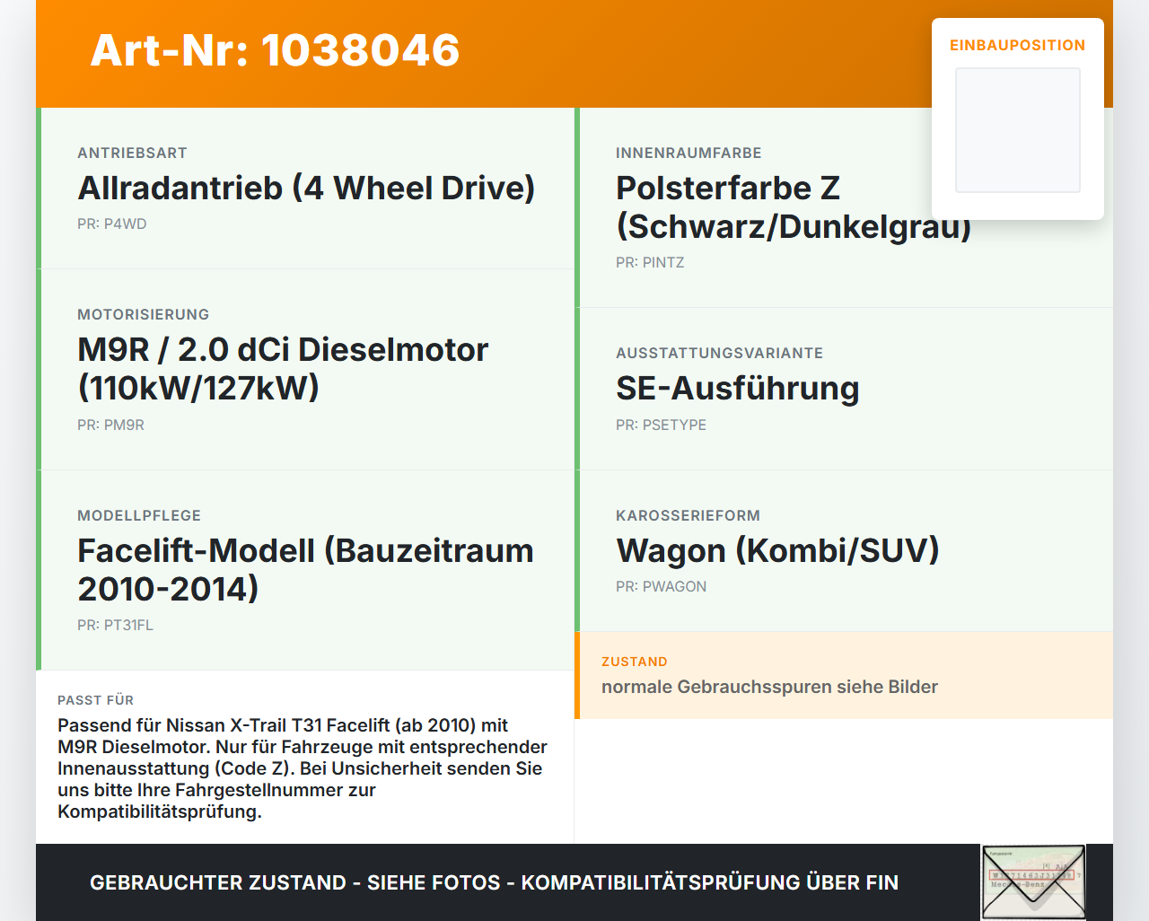Nissan X-Trail T31 10-14 Bedienteil Bedienelement Heizung Klimabedienteil Nissan X-Trail T31 10-14 21.09.2011... Vorschau 3