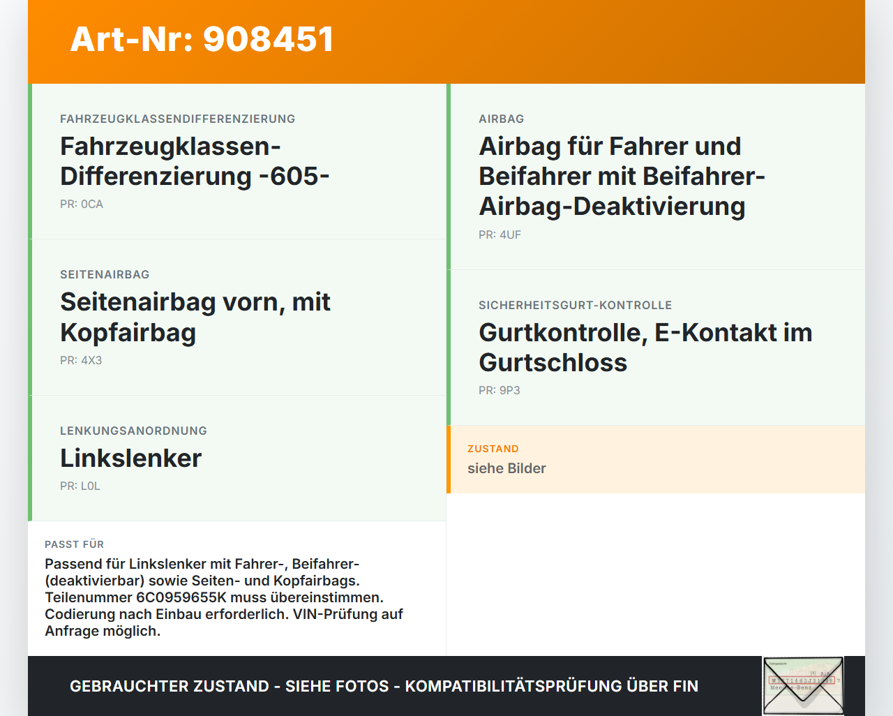 Skoda Rapid HN3 14-19 Airbag Steuergerät Airbagsteuergerät Skoda Rapid HN3 14-19 03.02.2017 6C0959655K 0285013115... Vorschau 3