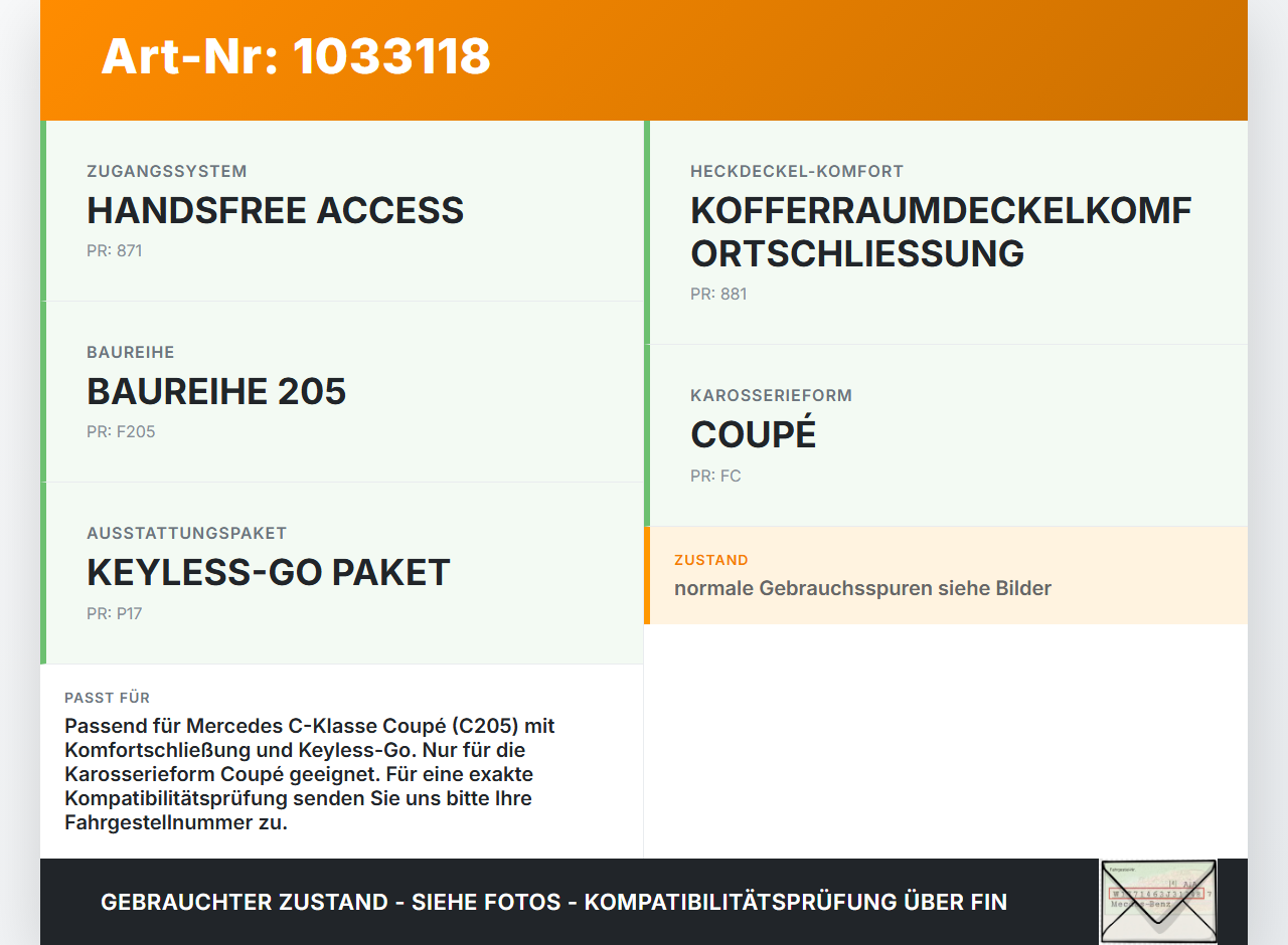 Mercedes C205 C400 15-18 Coupe Dichtung Rahmen für Heckklappe Kofferraum Mercedes C205 C400 15-18 04.05.2017 gebraucht Vorschau 3