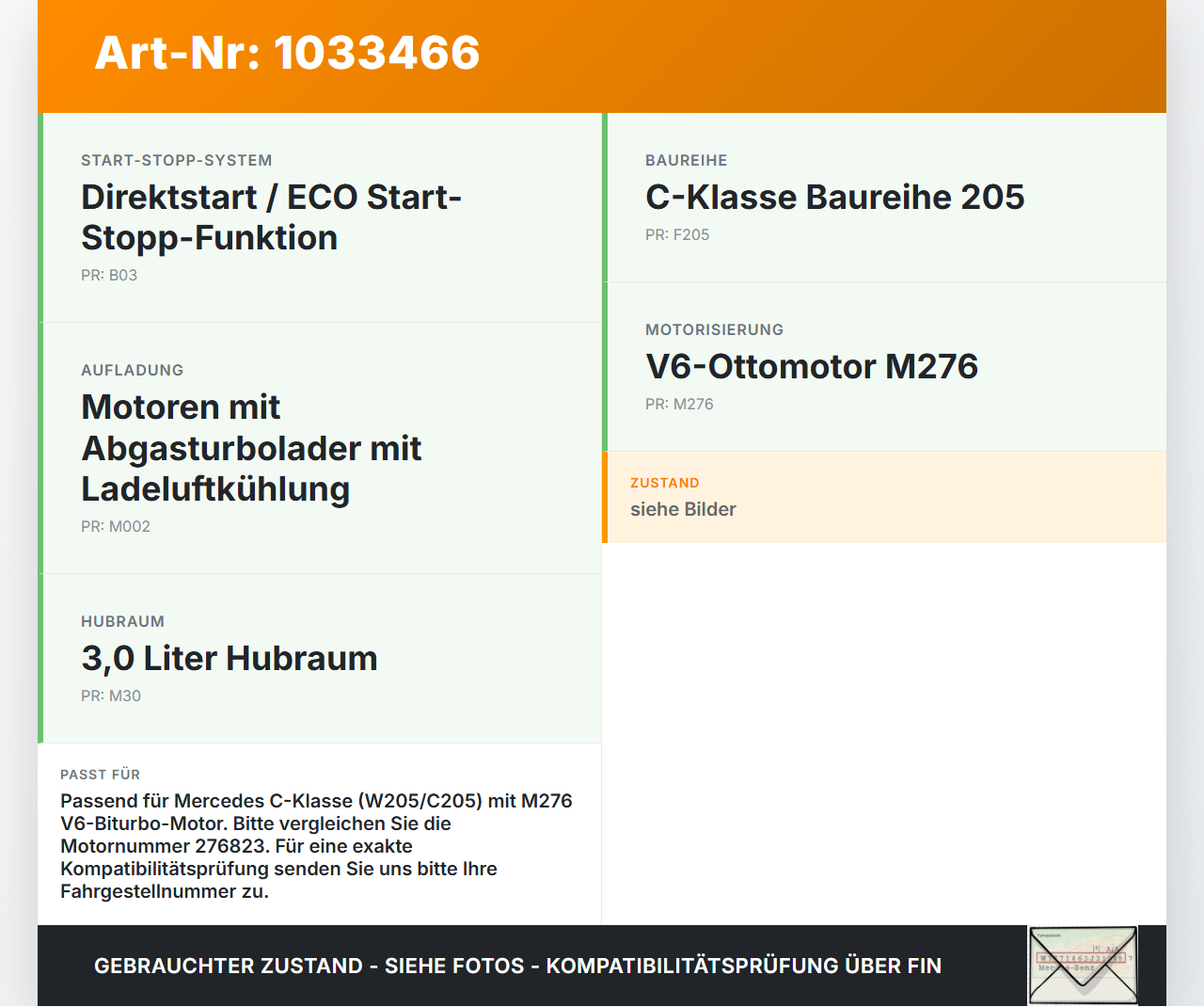Mercedes C205 C400 15-18 3,0 245KW M276823 Unterdruckpumpe Vakuumpumpe Mercedes C205 C400 15-18 04.05.2017... Vorschau 3