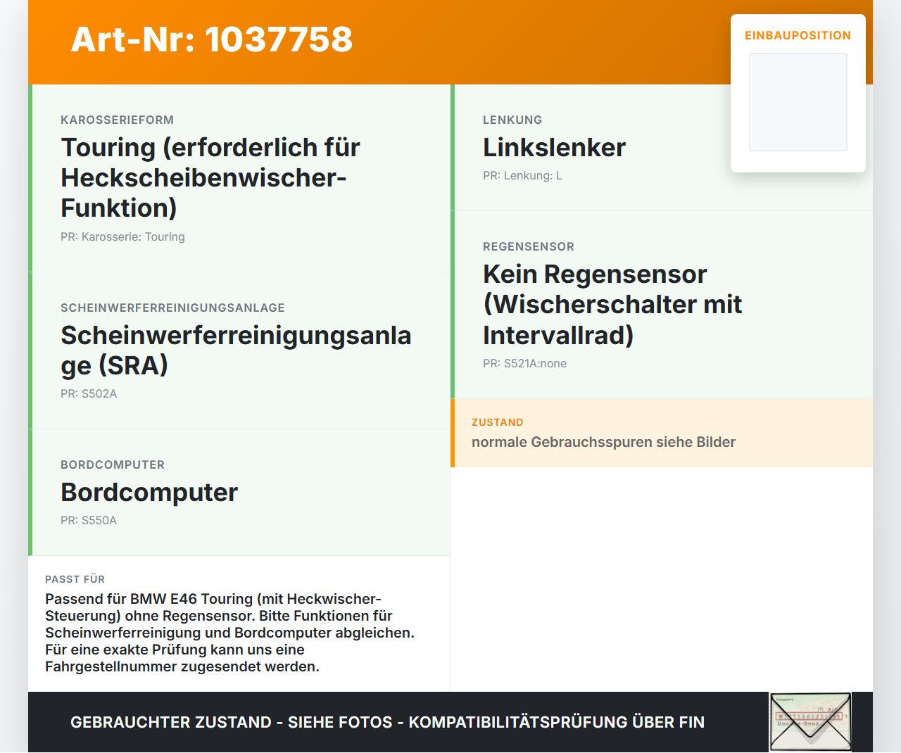BMW 3er E46 99-01 Lenkstockschalter Wischerschalter Scheibenwischer Wischer BMW 3er E46 99-01 10.07.2000... Vorschau 3