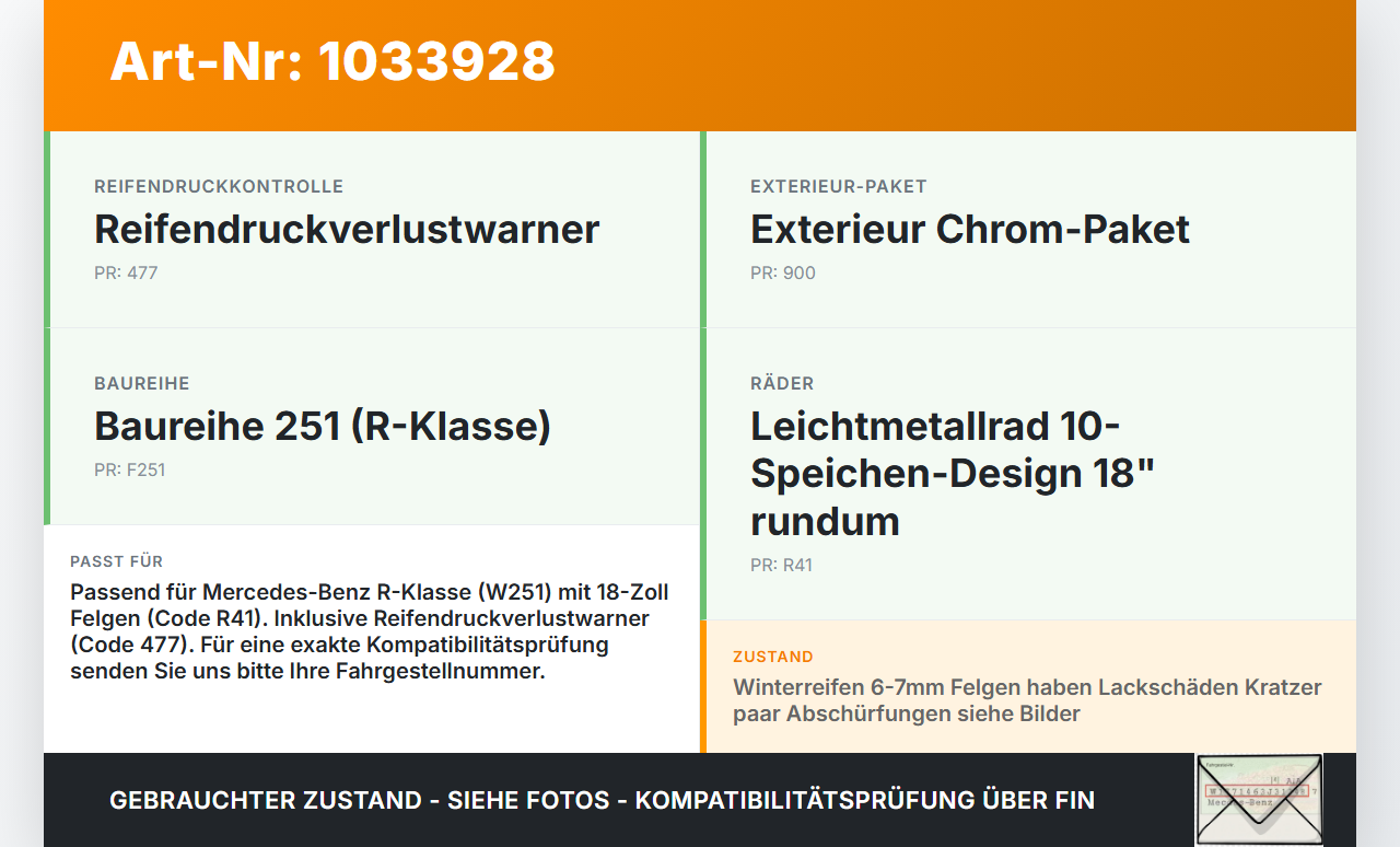 Mercedes W251 R350 10-13 4 x Kompletträder Aluminiumfelge Winterreifen 255/55R18 5X112 Mercedes W251 R350 10-13... Vorschau 3