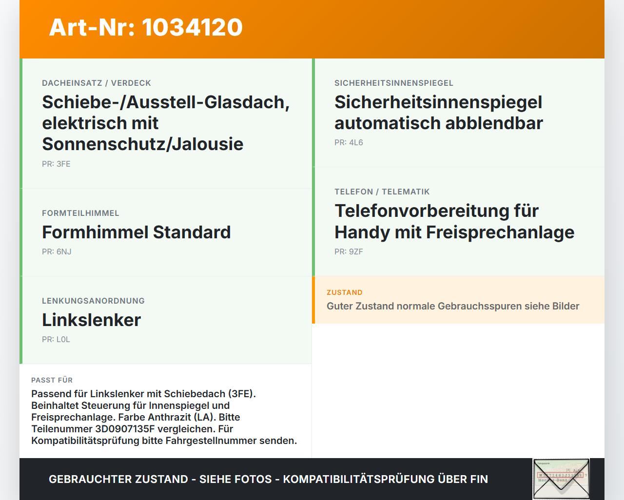 VW Phaeton 3D 10-16 Innenleuchte Leseleuchte Dachmodul VW Phaeton 3D 10-16 15.12.2011 3D0947106CE 3D0907135F... Vorschau 3