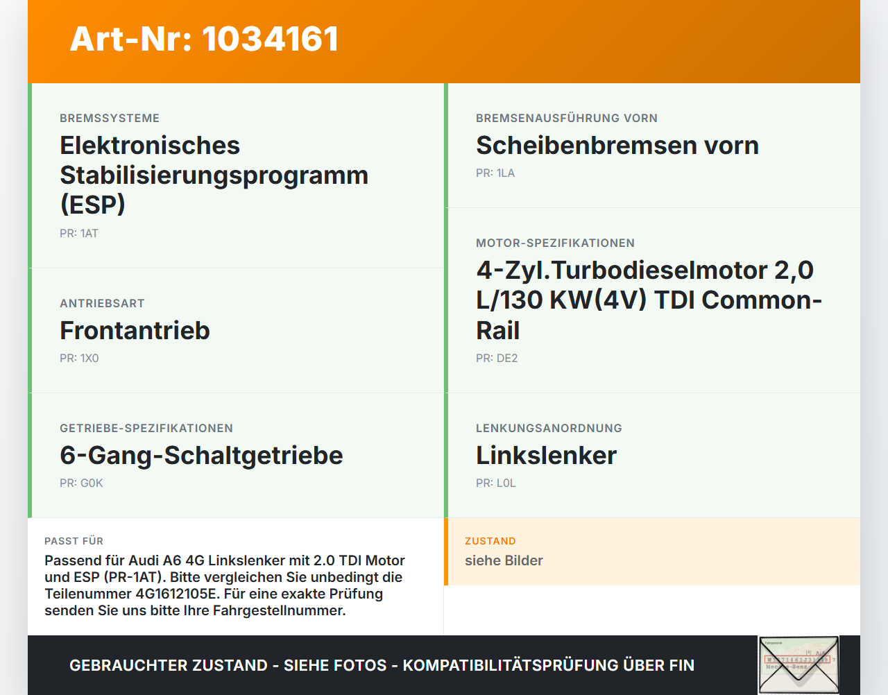 Audi A6 4G 11-14 TDI 2,0 130KW Bremskraftverstärker Bremsgerät Audi A6 4G 11-14 02.07.2013 4G0612107 4G1612105E... Vorschau 3