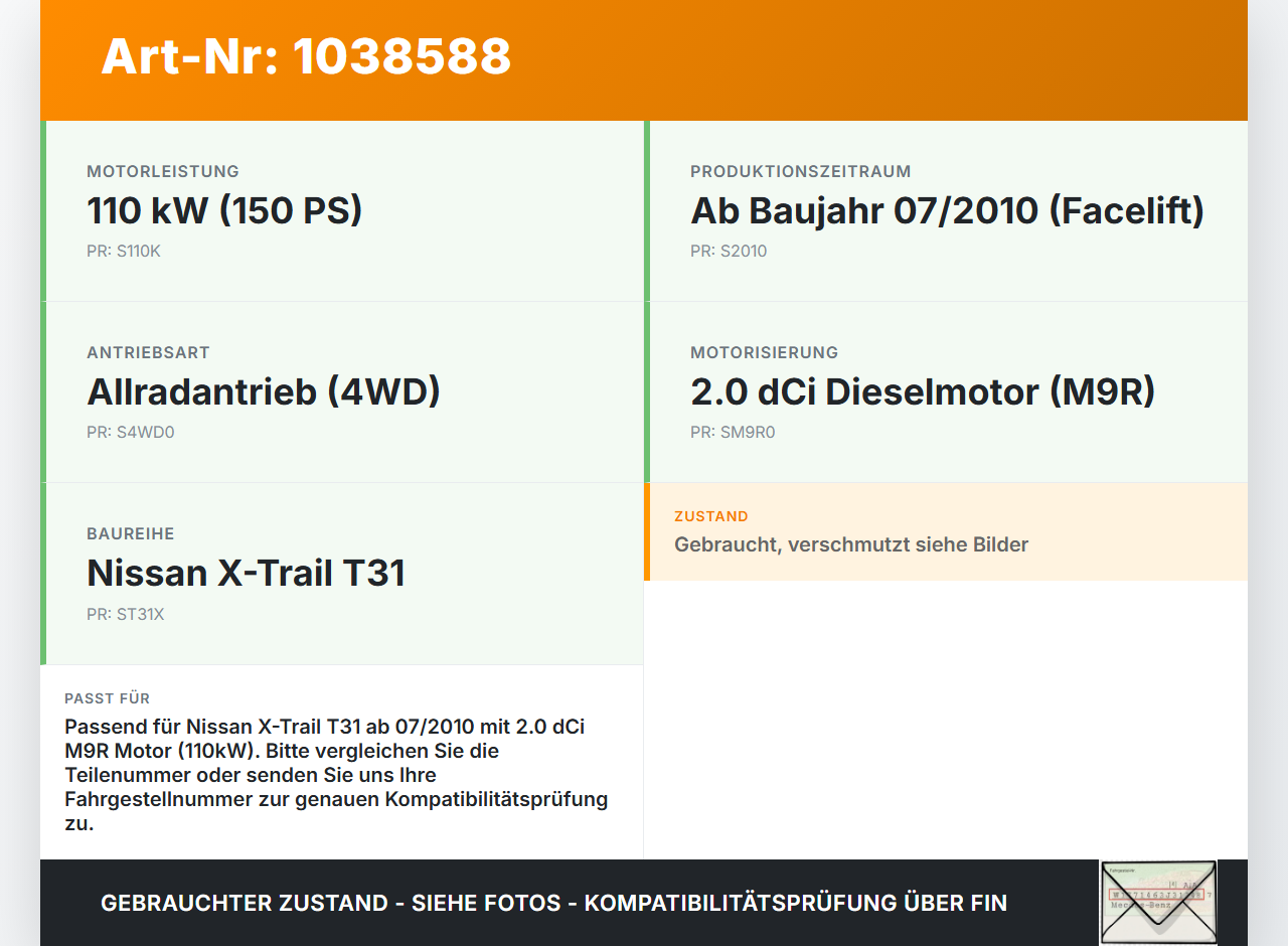 Nissan X-Trail T31 10-14 dCi 2,0 110KW Railsensor Drucksensor Kraftstoff Nissan X-Trail T31 10-14 21.09.2011... Vorschau 3