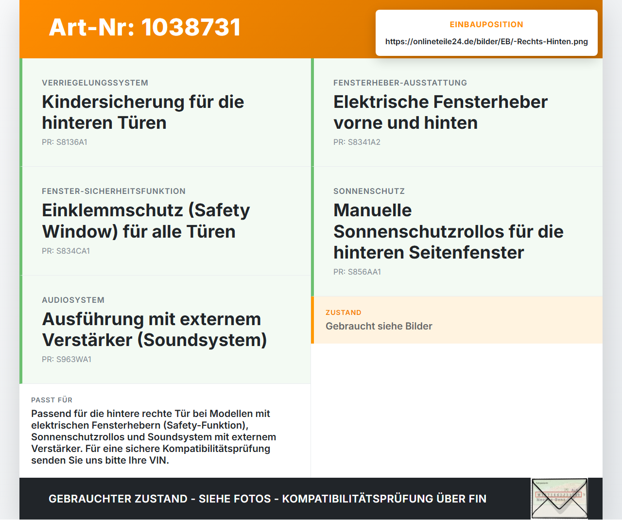 KIA Carens RP IV 13-19 Kabelbaum Leitungssatz für Tür und Fensterheber Hinten Rechts KIA Carens RP IV 13-19... Vorschau 3