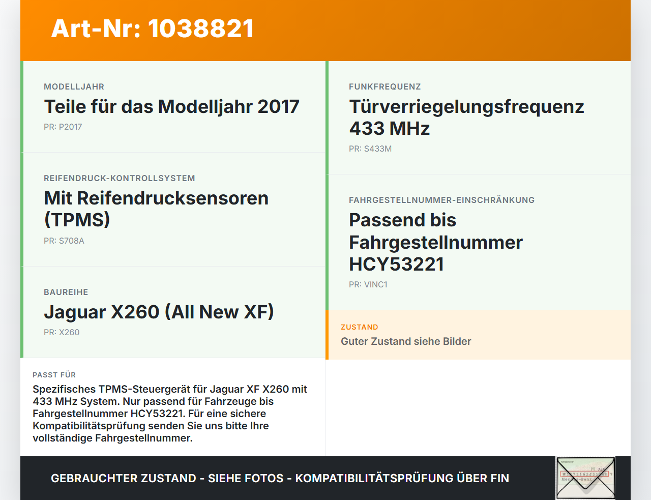 Jaguar XF X260 15-20 Steuergerät ECU Modul Jaguar XF X260 15-20 20.06.2017 T2H13554 GX73-14B526-AC 7271-6058-30... Vorschau 3
