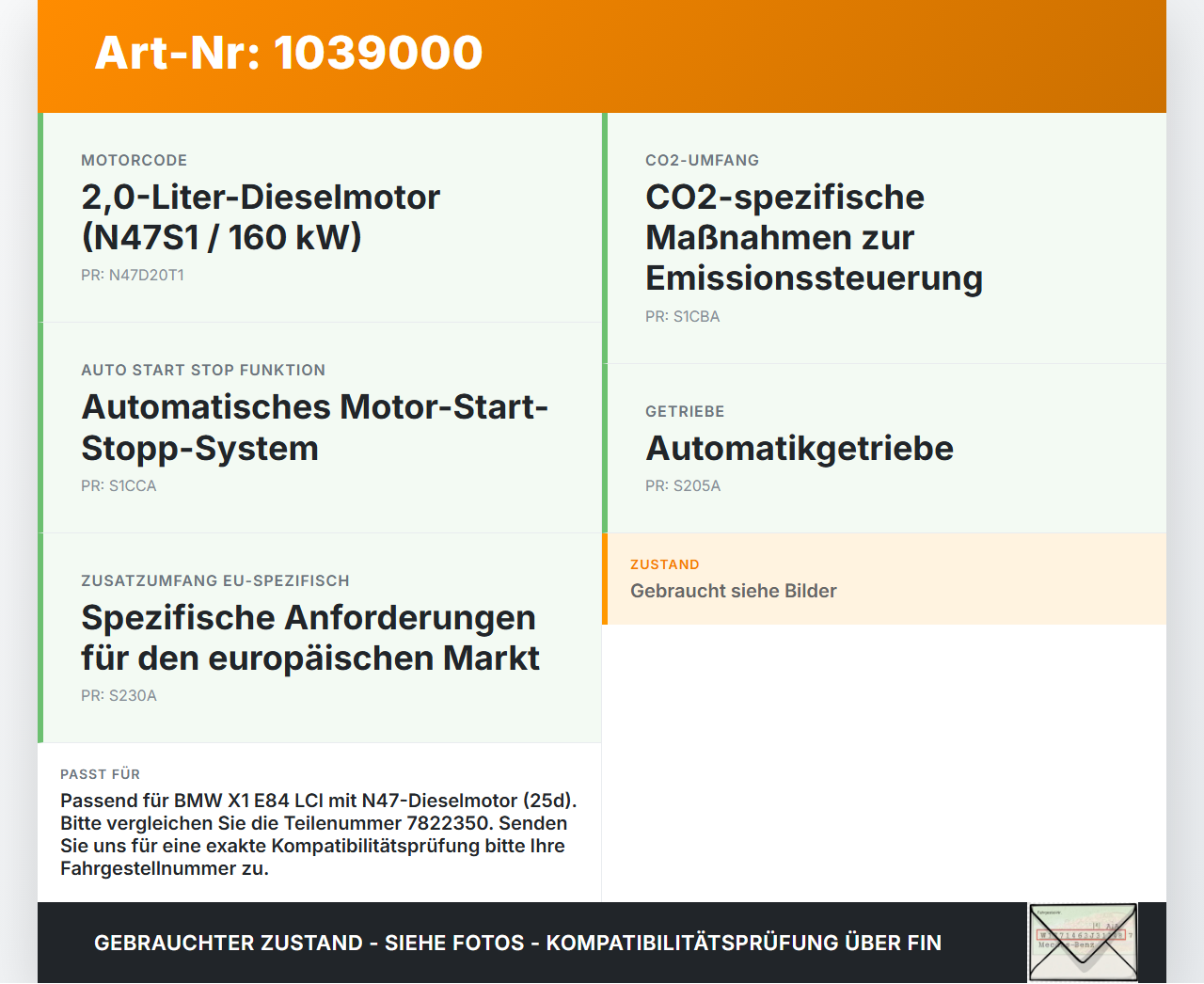 BMW X1 E84 LCI 12-15 2,0d 160KW Abgaskühlung für AGR BMW X1 E84 LCI 12-15 29.10.2012 7822350 11717822350... Vorschau 3