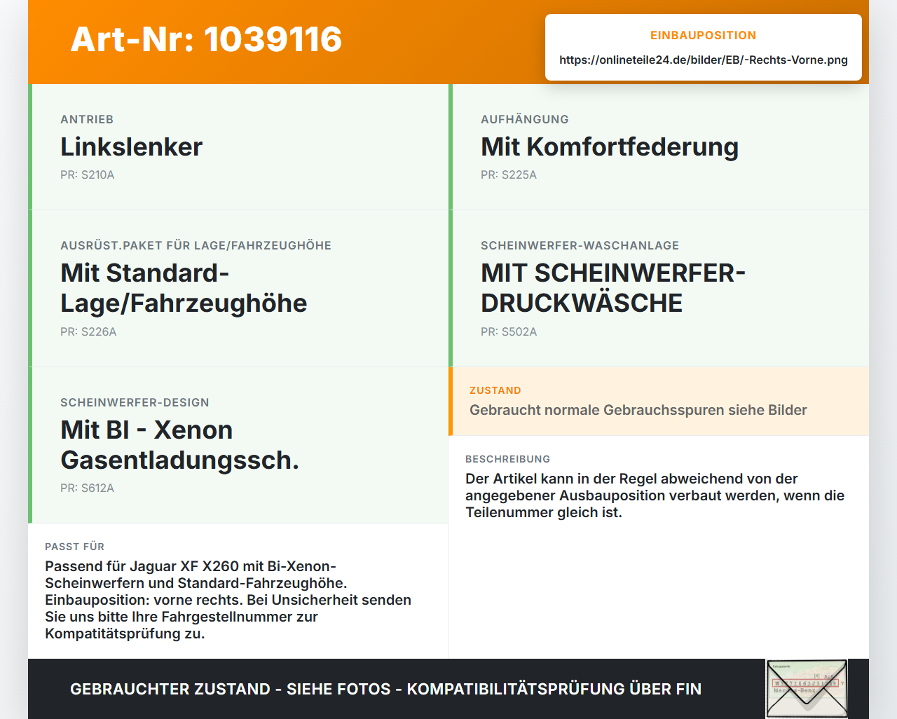 Jaguar XF X260 15-20 Niveausensor Xenon LWR Sensor Neigung Rechts Vorne Jaguar XF X260 15-20 20.06.2017 T2H3166... Vorschau 3