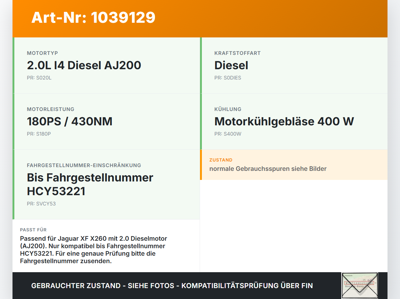 Jaguar XF X260 15-20 2,0d 132KW Ausgleichsbehälter für Kühlmittel Jaguar XF X260 15-20 20.06.2017 T2H4044 gebraucht Vorschau 3