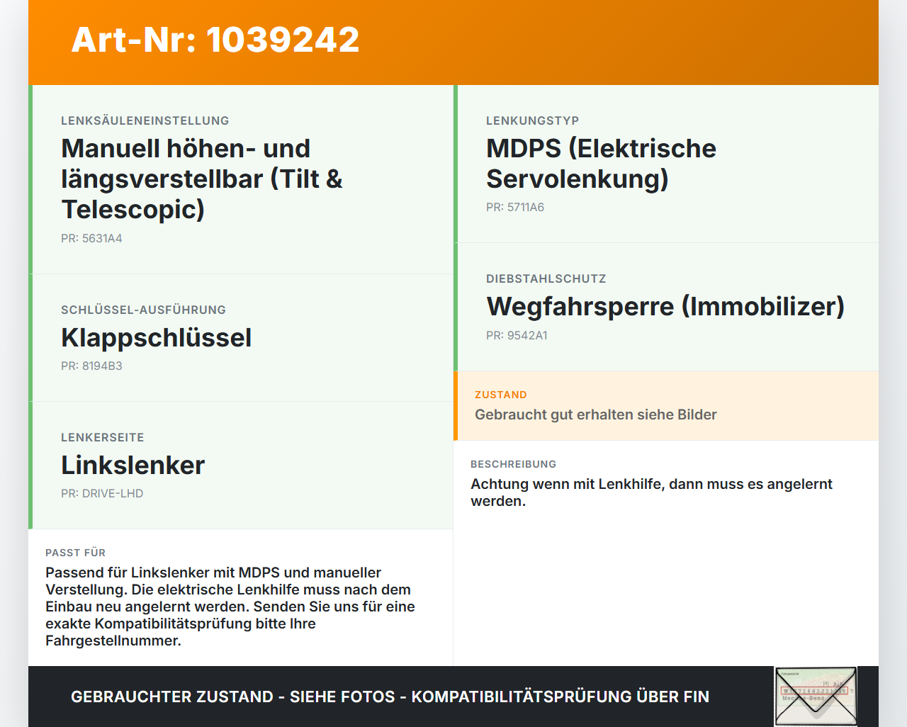 KIA Ceed ED 09-13 Lenksäule Lenkradschloss Höhenverstellung Elektrische Lenkhilfe KIA Ceed ED 09-13 31.10.2011... Vorschau 3