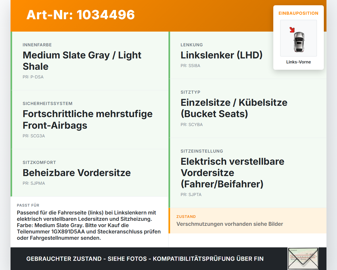 Chrysler Grand Voyager V 08-10 Gurtstraffer Gurtschloss Fahrer Links Vorne Chrysler Grand Voyager V 08-10... Vorschau 3