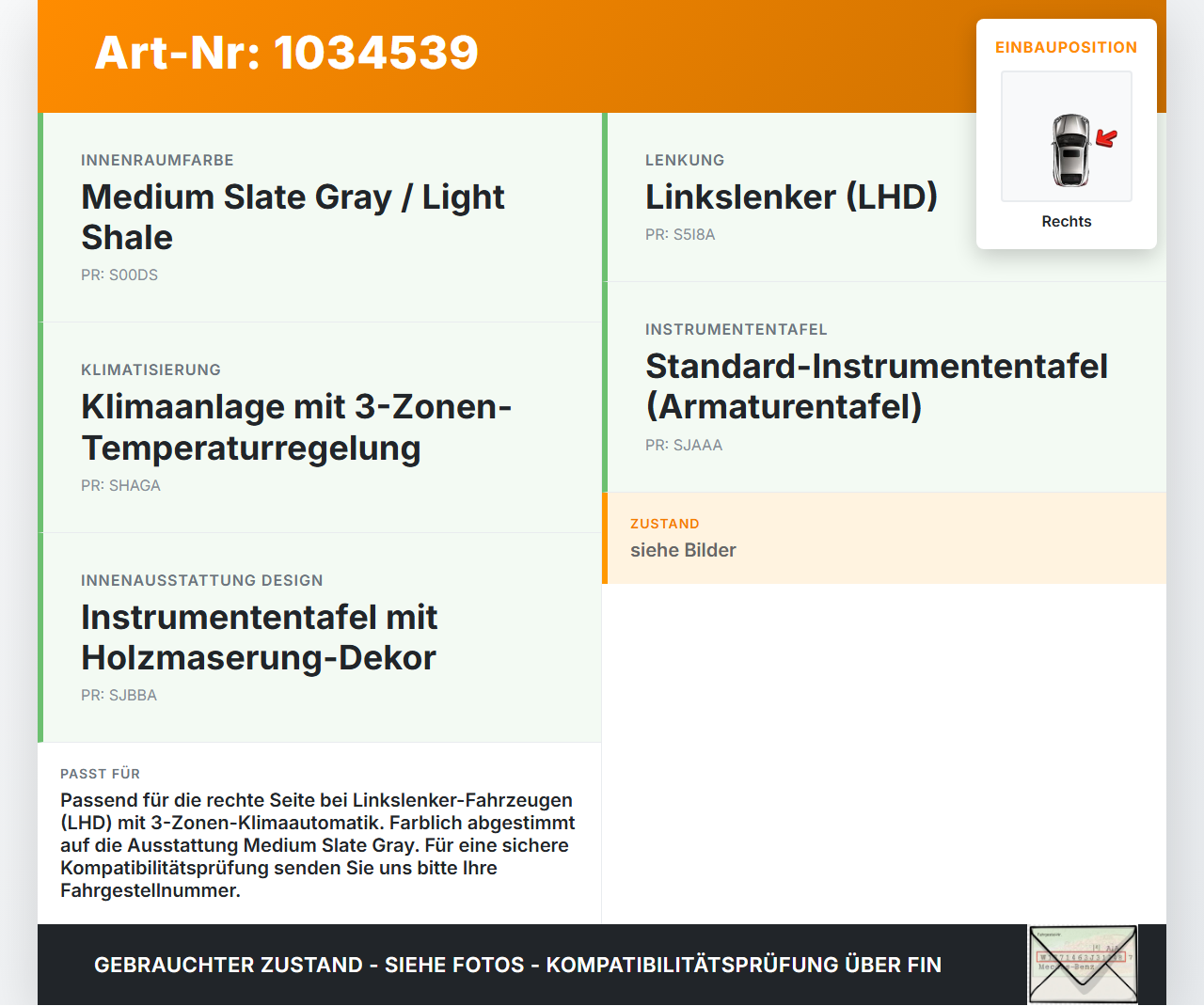 Chrysler Grand Voyager V 08-10 Luftdusche Luftdüse Rechts Chrysler Grand Voyager V 08-10 01.01.2008 70786BD5 gebraucht Vorschau 3
