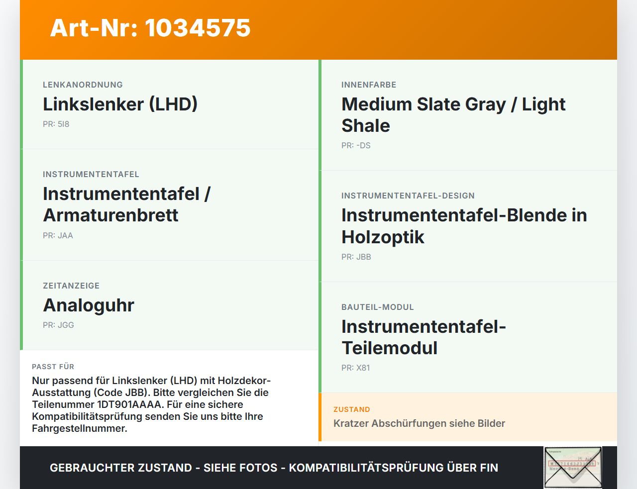 Chrysler Grand Voyager V 08-10 Blende für Armaturenbrett Abdeckung Holzdekor Chrysler Grand Voyager V 08-10... Vorschau 3
